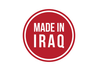 Made in Iraq red banner design vector illustration