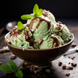 Chocolate-Mint Ice Cream loaded with minty candies