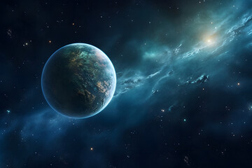  Planet in space background.