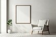 © Werckmeister - Blank empty picture frame mockup. Artwork in interior design.