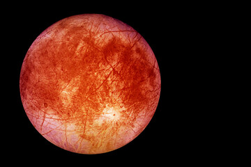 Wall Mural - planet mars on a dark background. elements of this image furnished by nasa