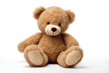Cute Bear Doll On White Background