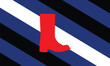 Boot fetish flag vector illustration. LGBTQ+ community. Boots have become object of sexual attraction amounting to fetishism for some people, standard accessory in BDSM scene leather,latex footwear.