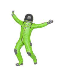 Wall Mural - master astronaut is happy and dancing