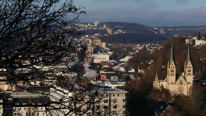 Canvas Print - siegen cityscape in germany in winter 4k 25fps video