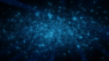 Wall Mural - flashing particles pattern with beams, rays.