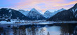 © SusaZoom - dreamy evening scenery lake Achensee, Karwendel mountains, Pertisau in winter