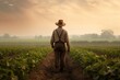© RealPeopleStudio - Farmer checking his field back view, concept of Agricultural assessment