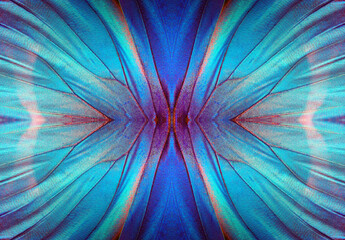 Aufkleber - blue color in nature. wings of a blue tropical morpho butterfly. abstract pattern from morpho wings. butterfly wings texture background.   