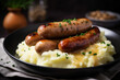 Sausages and mashed potato generative AI