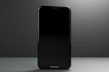 Canvas Print - A sleek and modern smartphone with a blank screen, reflecting the ever-evolving technology. Concept of communication and connectivity. Generative Ai.