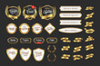 Set of Gold Seal Labels Collection, Golden luxury labels, banner, shield and ribbon,gold premium quality certificate emblems badge, Luxury VIP and premium quality sticker tags and banners best product