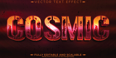 Wall Mural - Cosmic text effect, editable space and infinite customizable font style.