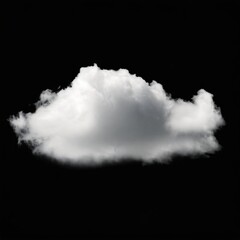 Wall Mural - White clouds isolated in the black background.
