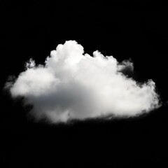 Wall Mural - White clouds isolated in the black background.
