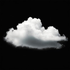 Wall Mural - White clouds isolated in the black background.
