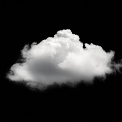 Wall Mural - White clouds isolated in the black background.