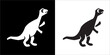 Illustration vector graphics of dinosaur icon