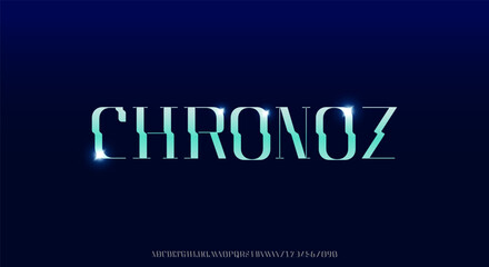 Wall Mural - a unique modern display alphabet font. digital typography vector illustration design