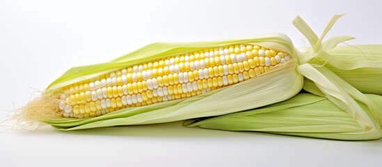 Wall Mural - isolated white corn