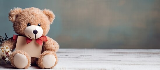 teddy bear expressing gratitude with crayon on paper.
