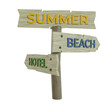 summer vacation hotel or beach directions, 3D rendering	
