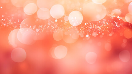 Wall Mural - Gentle abstract festive background peach color, glitter, bokeh, blur