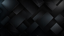 Black Background Metal Square Pattern. Black Background With Square Shapes.