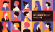 © littleWhale - March 8, International Women's Day. Vector illustration group of women in flat style design.