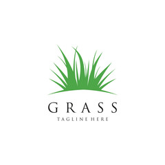 Wall Mural - Grass logo design template vector illustration with creative idea