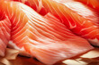 close up salmon fillet slices texture. Fresh salmon or trout. Fresh fish advertising concept. Background closeup of fresh salmon.