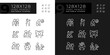 Pixel perfect light and dark icons set representing psychology, editable thin line illustration.