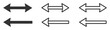 Double arrow flat graphic vector icons