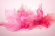 Splash of pink ink in water. Macro photography. Generated by artificial intelligence