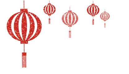 Wall Mural - red glitter chinese lanterns background. asian new year lamps. chinese new year. design for decorati