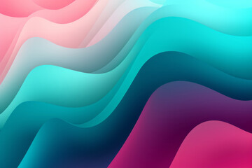 Wall Mural - teal and pink abstract wave, background or pattern, creative design template