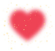 © Bombdesign - Emotion love pink blurred heart with glitter star splashing