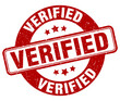 verified stamp. verified label. round grunge sign