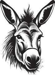 Wall Mural - Reliable Runner: Donkey Iconic Emblem Assured Ass: Logo Vector Icon