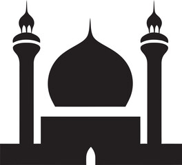 Spiritual Skyline Mosque Logo Vector Hallowed Hallmark Iconic Mosque Emblem