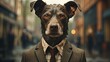 Dog businessman in a classic suit