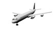 © VISUAL BACKGROUND - White passenger plane, airbus on isolated background, alpha channel, png