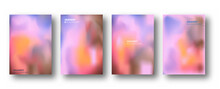 Abstract Color Background With Blurred Gradient. A Collection Of Templates For Covers, Banners, Posters, Prints, Postcards