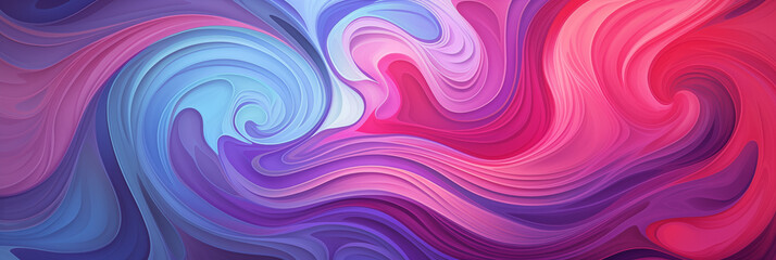 Wall Mural - Abstract colorful waves background banner. Panoramic web header with copy space. Wide screen wallpaper.