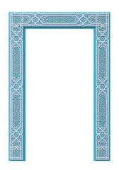 Wall Mural - Framing the arch door frame in Arabic ornaments