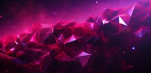 Magenta Triangles Intertwining In A Cosmic Ballet, Creating A Dazzling Spectacle Of Abstract Geometrical Beauty.
