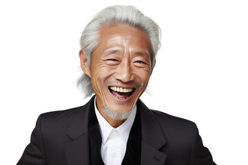 Wall Mural - Joyful Senior Asian Businessman Portrait