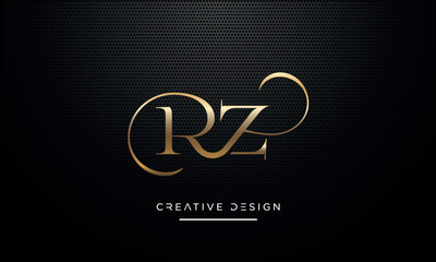 Canvas Print - Alphabet letters RZ or Zr logo monogram