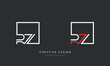 Alphabet letters RZ or Zr logo monogram