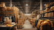 Massive Clothing Warehouse: A Sea of Garments